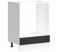 ""Soldes Flottants""Armoire de four 1 PCS - Cabinet/Meuble bas de cuisine - Lucca noir bois d'ingénierie 3668524