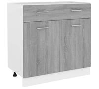 ""Soldes Flottants""Armoire de plancher à tiroir 1 PCS - Cabinet/Meuble bas de cuisine - ""Lyon"" Sonoma gris 80x46x81,5cm 4943777
