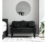 ""Soldes Flottants""Banc Moderne/Bout de lit - CLOUD - 110 kg par siège - Siège/Banquette - avec coussins Noir 120,5x65x75cm Velours 8