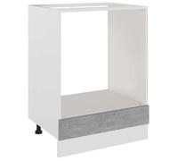 ""Soldes Flottants""Meuble de four 1 PCS - Cabinet/Meuble bas de cuisine - ""Riga"" Gris béton 60 x 46 x 81,5 cm Bois d'ingénierie 93449