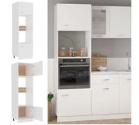 ""Soldes Flottants""Support micro-ondes 1 PCS - Cabinet/Meuble bas de cuisine - ""Lyon"" Blanc 60x57x207cm Bois d'ingénierie 5741756