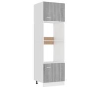 ""Soldes Flottants""Support micro-ondes 1 PCS - Cabinet/Meuble bas de cuisine - ""Lyon"" Gris Sonoma 60x57x207cm Bois d'ingénierie 92237
