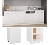 ""Soldes Flottants""Support pour cuisine 1 PCS - Cabinet/Meuble bas de cuisine - ""Lyon"" Blanc 60x46x81,5cm Bois d'ingénierie 9430608