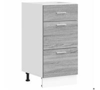 ""Soldes Flottants""Support pour cuisine 1 PCS - Cabinet/Meuble bas de cuisine - ""Lyon"" Gris Sonoma 40x46x81,5cm Bois d'ingénierie 498