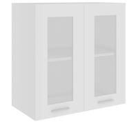 ""Soldes Flottants""Vitrine suspendue 1PC/Armoire Flottante - Cabinet de cuisine - ""Lyon"" Blanc 60x31x60cm Bois d'ingénierie 5861043