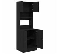 （SOLDES Janvier)Buffet Cuisine, Commode,Buffet de rangement, avec porte 2 pcs Chêne noir 60 x 50 x 180 cm 03_73204013