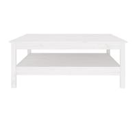 (SOLDES Janvier）Table basse - Petite table Centre - Table latérale - blanche 100 x 100 x 40 cm Bois de pin massif 03_62496558