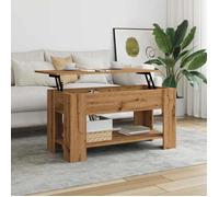 (SOLDES Janvier）Table basse - Petite table Centre - Table latérale - chêne artisanal 101x49x52 cm bois d'ingénierie 03_73211389