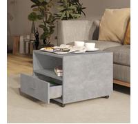 (SOLDES Janvier）Table basse - Petite table Centre - Table latérale - gris béton 55x55x40 cm bois d'ingénierie 03_13962824
