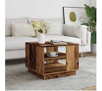 (SOLDES Janvier）Table basse - Petite table Centre - Table latérale - vieux bois 55x55x42 cm bois d'ingénierie 03_87048496