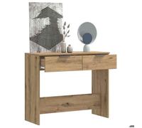 (SOLDES Janvier）Table d'Entrée, Bout de Canapé Brun Meuble console avec tiroirs chêne sonoma 85,5x38,5x74,5 cm 03_98695495