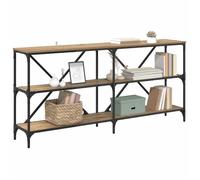 (SOLDES Janvier）Table d'Entrée, Bout de Canapé Marron Meuble console avec étagère Chêne artisanal 180 x 30 x 75 cm 03_97384647