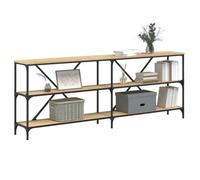 (SOLDES Janvier）Table d'Entrée, Bout de Canapé Noir Meuble console noir 89,5x28x76 cm bois d'ingénierie 03_14935886
