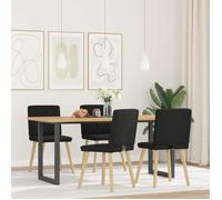 (SOLDES JUILLET)Chaises à manger 4 PCS - UU - Scandinave Fauteuil salon - noir tissu FR13315223