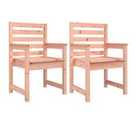 (SOLDES JUILLET)Chaises de jardin 2 PCS - UU - Scandinave Fauteuil salon - 60x48x91 cm bois massif de douglas FR1824058