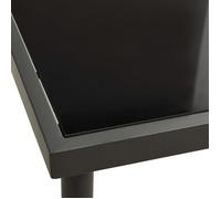 ""Soldes Moment""Table de repas(1 pc) - YUYUE - Table à dîner d'extérieur - Montage Facile - Anthracite 80x80x72cm Verre et acier M0_1