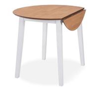 ""Soldes Moment""Table de repas(1 pc) - YUYUE - Table de salle à manger - ronde à abattant MDF blanc - Montage Facile M0_98257243