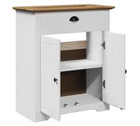 ""Soldes Printemps"" Armoire de lavabo de salle de bain - SOLOMOON - Meuble wc - BODO blanc marron 70x35x80cm SSS1803