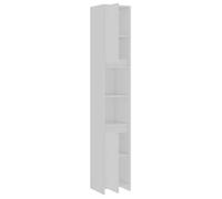 ""Soldes Printemps"" Armoire de salle de bain - SOLOMOON - Meuble wc - Blanc 30x30x183,5 cm Bois d'ingénierie SSS1865