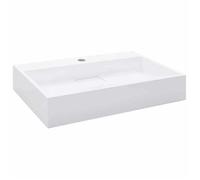 ""Soldes saison""Lavabo 60x38x11 cm Fonte minérale/marbre Blanc - Stabilité - résistance à l'humidité_FR28906