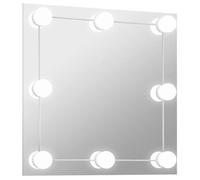 ""Soldes saison""Miroir mural avec lampes LED Carré Verre - Stabilité - résistance à l'humidité_FR28095