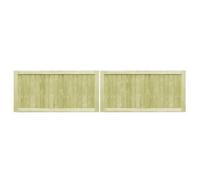 （SOLDES SEPT)Portail de Jardin - Résistante à la pourriture - Portillons de jardin 2 pcs Bois de pin imprégné 300x75cm @51018