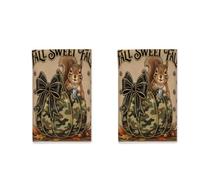 Soldier Lot de 2 torchons de cuisine à séchage rapide Motif écureuil d'automne Camouflage citrouille feuille d'érable Cadeau de pendaison de crémaillère pour la maison, la cuisine, la salle de bain