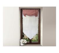 Soleil d'Ocre 044657 Vichy Brise-Bise Voilage Coton Rouge 60 x 120 cm