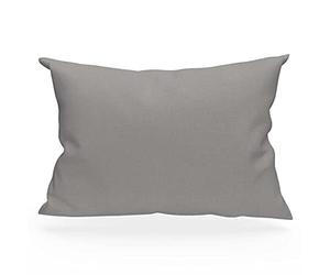 Soleil d'Ocre 554825 Taie d'oreiller Américaine Coton 57 Fils Gris Souris 75 x 50 cm
