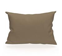 Soleil d'Ocre 554829 Taie d'Oreiller US 57 Fils Coton Uni Taupe 50 x 75 cm