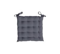 Soleil d'ocre, Alix Dessus de Chaise Capitonné, Polyester, Gris, 40x5x40 cm