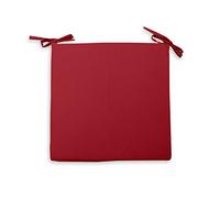 Soleil d'ocre, Alix Dessus de Chaise Imperméabilisé Outdoor Polyester Rouge 40x40x5 cm