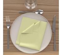 Lot De 3 Serviettes De Table 40x40 Cm Alix Vert Citron, Par Soleil D'ocre Alix Vert Citron