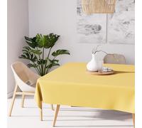 Soleil d'ocre, Alix Nappe 140x140 cm, Jaune radieux, Polyester déperlant