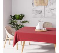 Soleil d'ocre, Alix Nappe Rectangle Anti-tâches, Polyester, Rouge, 140x200 cm