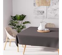 Nappe anti-tâches carrée 140X140 cm ALIX anthracite, par Soleil d'Ocre