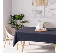 Soleil d'ocre, Alix Nappe Rectangle Anti-tâches, Polyester, Bleu Marine, 140x200 cm