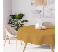 Nappe anti-tâches ronde 180 cm ALIX gold, par Soleil d'ocre