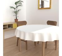 SOLEIL D'OCRE Nappe anti-tâches ronde - Alix - 300 cm - Blanc