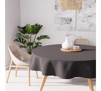 Nappe anti-tâches ronde 180 cm ALIX anthracite, par Soleil d'Ocre
