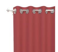 Soleil d'ocre, Alix Rideau à Oeillets, Rouge, Polyester, 135x180 cm