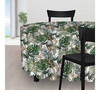 Soleil d'ocre, Amazonie Nappe Anti-tâches Ronde, Polyester, Diametre 180 cm