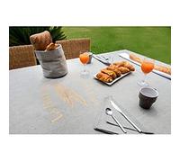 Soleil d'ocre Baguette Nappe Rectangle Coton Gris 140x240 cm