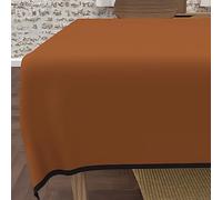 Soleil d'ocre, Boheme Nappe Rectangle Anti-tâches en Microfibre lavée 160x270 cm Terra