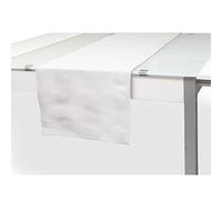 Soleil d'Ocre Chemin de table LYAM Blanc, Coton, 40 x 140 cm