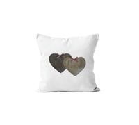 Soleil d'ocre, Coussin déhoussable Pur Coton 40x40 cm Love Rouge
