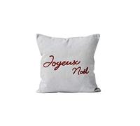 Soleil d'ocre Coussin Fantaisie Pur Coton 45X45 cm Joyeux Noel