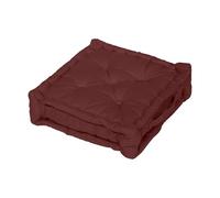 Coussin Tapissier En Coton 50x50x10 Cm Panama Brique, Par Soleil D'ocre