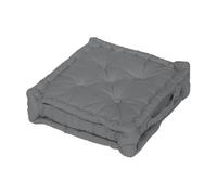 Coussin Tapissier En Coton 50x50x10 Cm Panama Gris, Par Soleil D'ocre