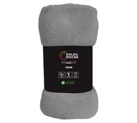 Couverture Flanelle 180x220 Cm Calin Gris, Par Soleil D'ocre